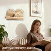 Floating Wood Shelves Strong Decorative Support Rack Boho Wall Shelf For Hallways Indoor Home Study Bedroom Family Friends