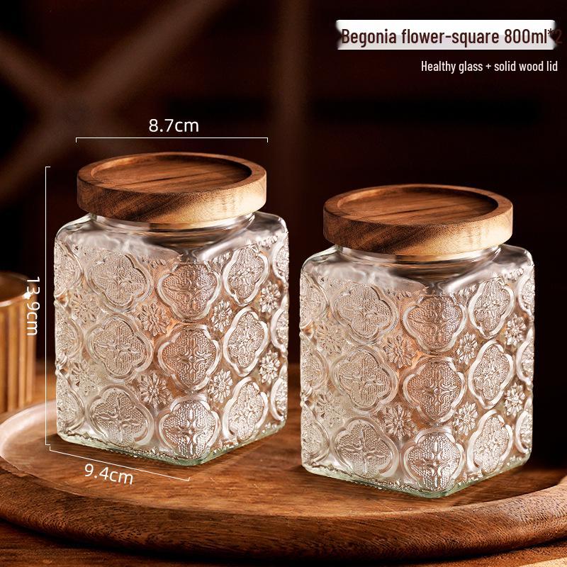 Luftdichtes Glasvorratsglas für Snacks, Trockenfrüchte, Tee, Zucker und Getreide