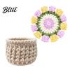 Handwoven Tea Cup Coasters Crochet Flower Bouquet Coaster Handmade Knit Rose Mug Mat Transforms Into Bouquet 2-in-1 Botanical Room Decoration Drink