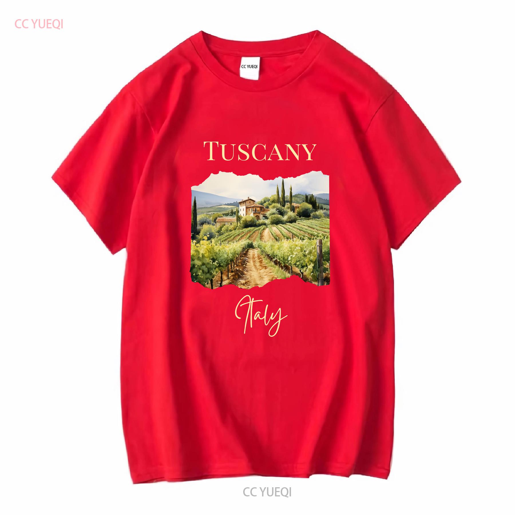 Tuscany Italy T Shirt Vineyards Countryside Vacation Travel long or short sleeves vintage Washed Stretched designer clothes S