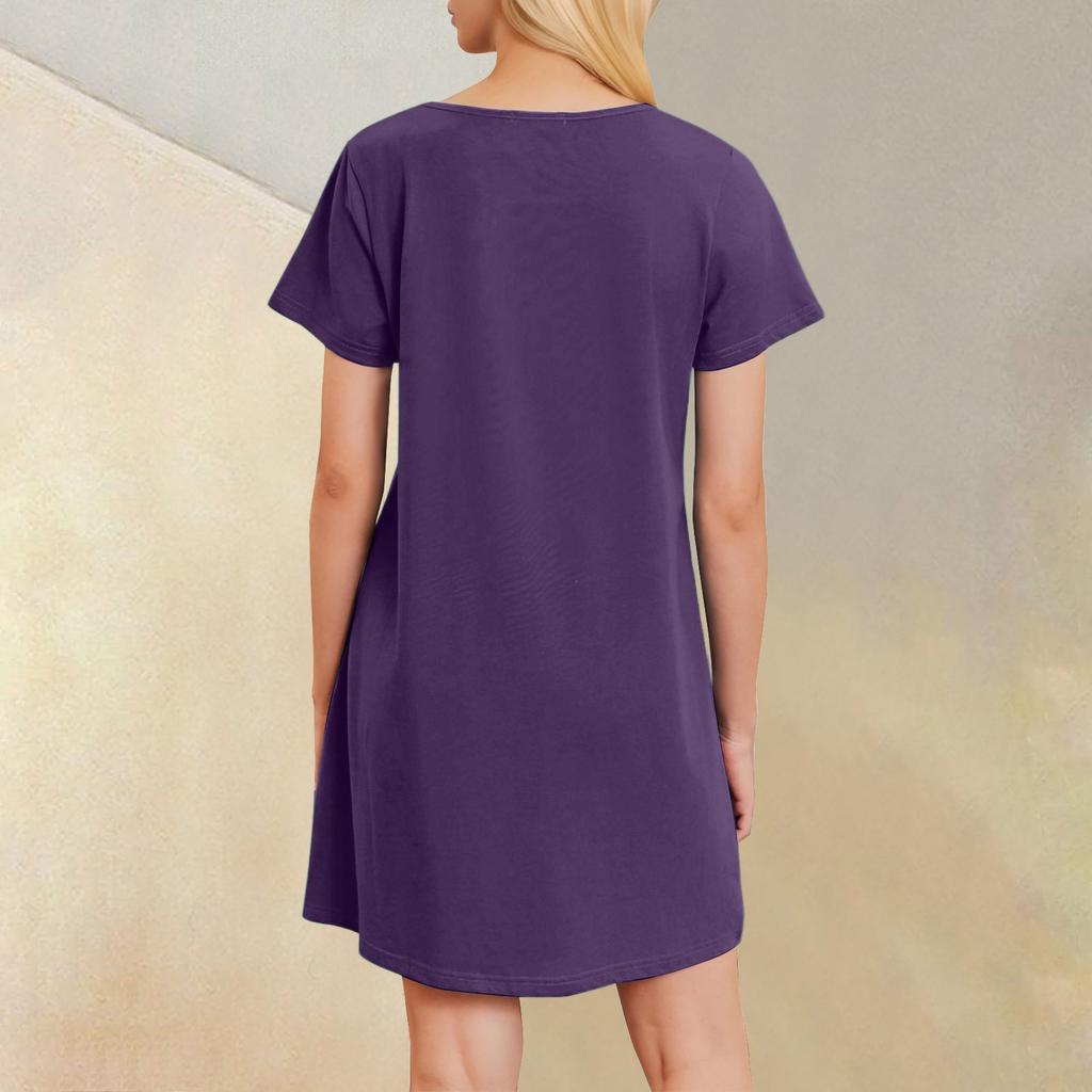 Women's Loose Casual Round Neck -shirt Dress