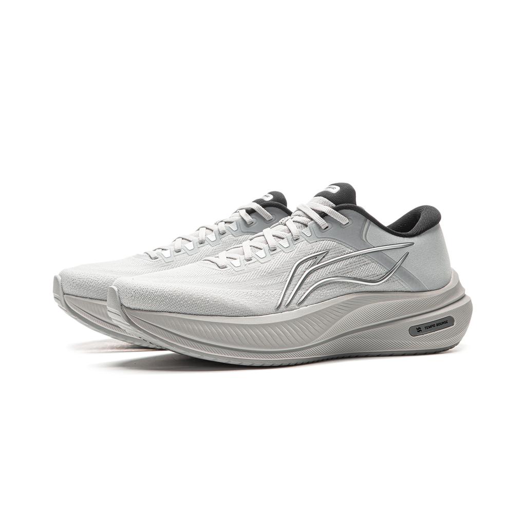 Li-Ning Yuying 5 Fashion Versatile Soft Lightweight Non-Slip Thick Sole Low-Top Short Distance Running Shoes Men Sneaker Static-Grey ARHW033-4