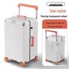 New Wide Pull-Rod Leather Luggage: Women's 20-inch Travel Case, Men's Carry-On, 24-inch, 28-inch with Combination Lock, Large Capacity