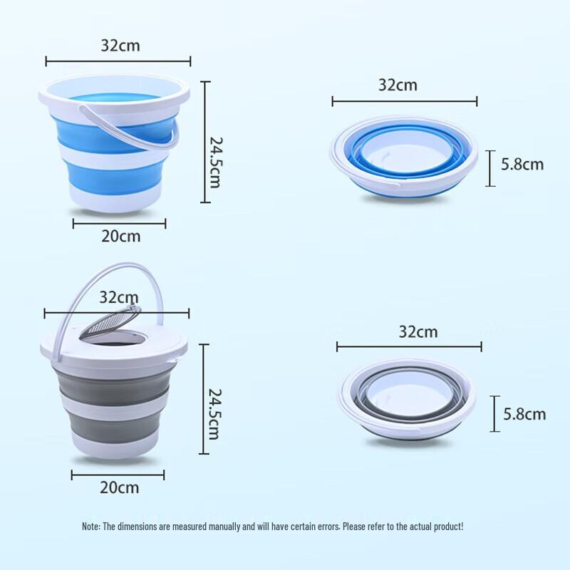 Grsaed Portable Foldable Multi-Purpose Water Bucket