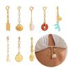Ciondolo Bikini in Acciaio Inossidabile Vintage Conchiglia Fibbia Bikini Dorata Charms Serie Oceano Catena per il Corpo Donna