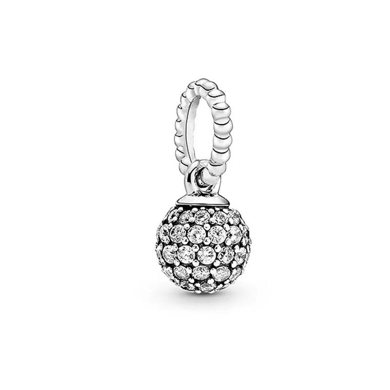 New Sparking Heart Clip Star Charm Beads Dangle Snake Fit Bracelet Necklace Beads For Diy Jewelry Women Gift