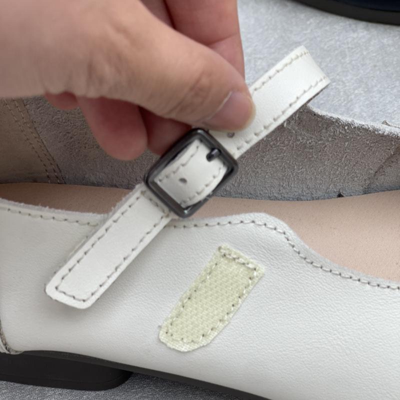 GKTINOO Handmade Genuine Leather Round Toe Pumps 2025 New Minimalist Solid Color Soft Cowhide Women's Low Heels Shoes