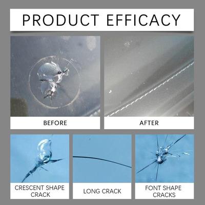 Windshield Repair Tool Kit Automotive Nano Glass Crack Chip Fix Sunproof Fluid Multipurpose Use for Vehicle Glass Damage