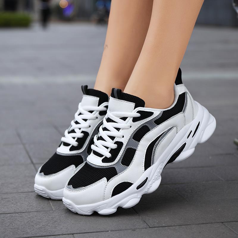 Sneakers Women Breathable Running Shoes Comfortable Casual Sports Shoes Comfortable Lightweight Thick Sole Sneakers