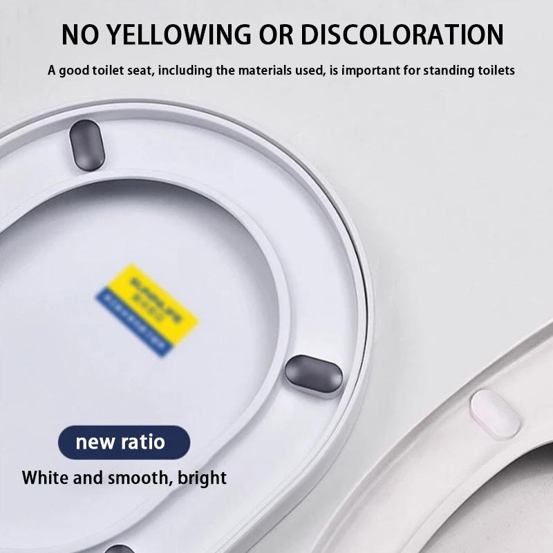 [Installiert in 1 Sekunde] Verdickter, bruchsicherer Toilettensitz, kompatibel mit allen Marken, U/V/O-förmigen Toilettensitzen