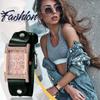Watch Antique Square Leather Roman Alphabet Analog Waterproof Leather Belt Casual Business Fashion Watch Accessories Birthday Christmas Day Present