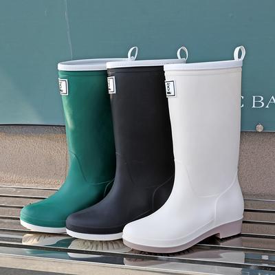 Mode 2025Damen-Regenstiefel Outdoor Wasserdicht Kniehoch Gummistiefel Damen PVC-Galoschen Gartenarbeitsstiefel Botas Para Lluvia Mujer