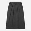 Diodi Cotton H-Line Belted Skirt - D.Charcoal Grey