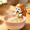 Mini Desk Fan Monkey Clip-on for Cup Bowl, Portable Holder Cooling Hot Clip Soup Coffee, 3 Speed Rechargeable Coffee Chiller, Neck Hanging Office