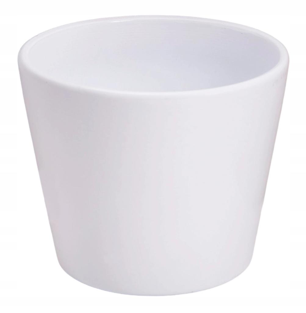 Ceramic Flower Pot, White, 8.5 Cm