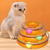 Cats Toy Ball Tower Track Interactive Toys 3 Level for Kitten Chase Exercise Game