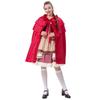 Costume Halloween per Donna Adulta Cappuccetto Rosso Festa Cosplay Vestito Completo Abbigliamento Donna