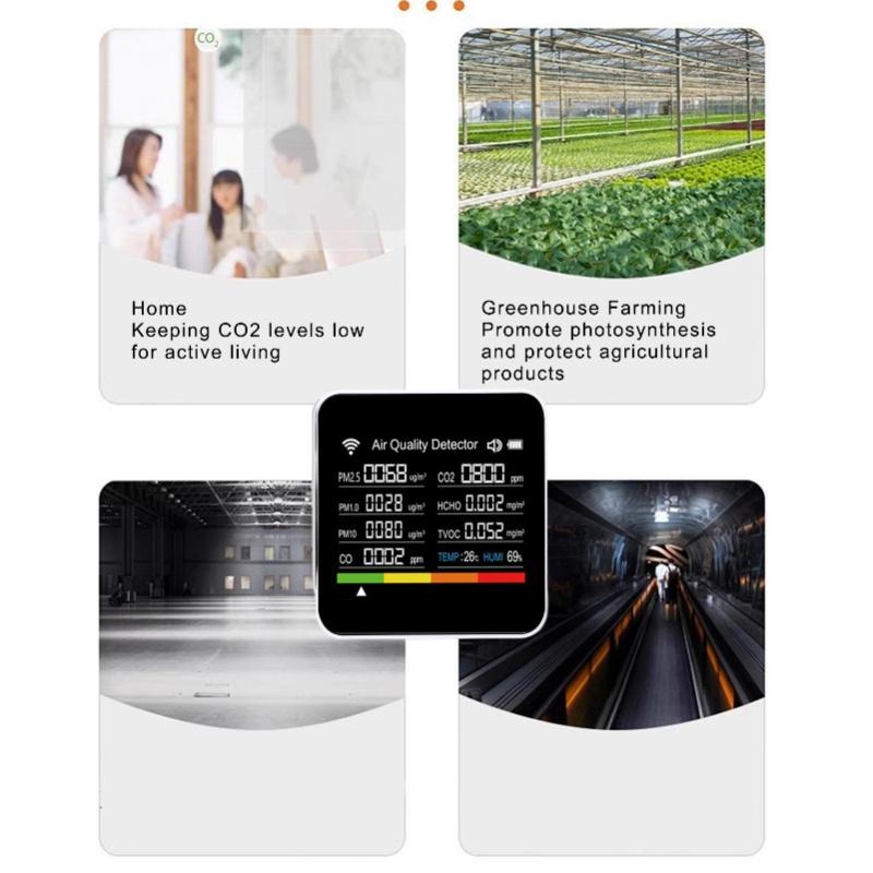 Air Quality Detector For Tuya 14 In 1 Professional Indoor Air Quality Meter Accurate Sensor PM2.5 Display Smart Portable