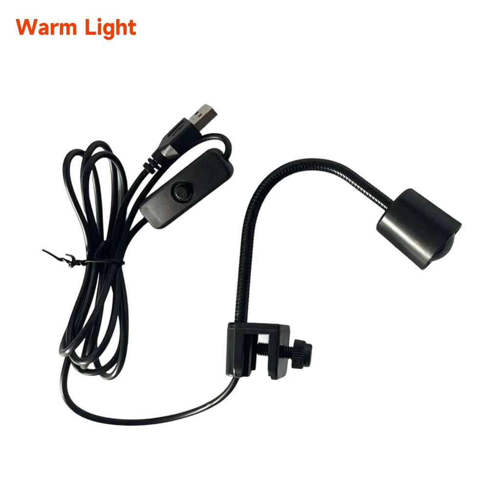USB Adjustable Focus Aquarium Spot Light Aquascape Clip Lamp for Nano Fish Tank 360° Rotatable Clip Light for Betta/Small Aquariums Accessories