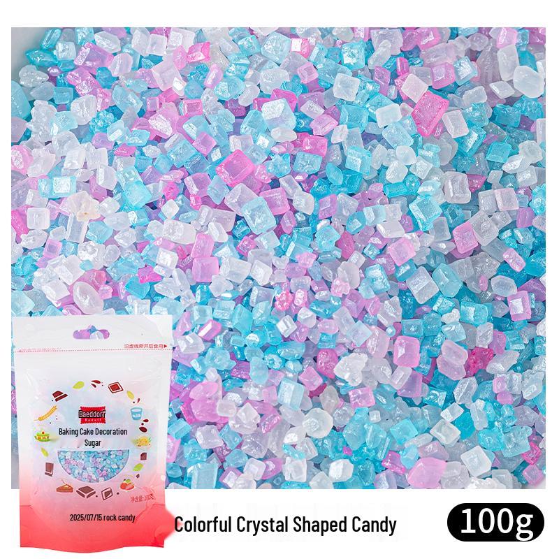 Irisierende Backdekoration Zuckerperlen: Bunter, gemischter Zucker für Cupcakes, Donuts, Lollis und mehr.