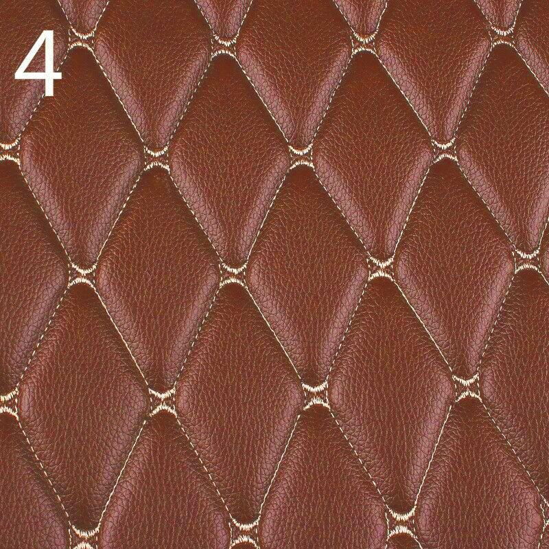 1M Artificial PU Leather Fabric For Upholstery Furniture Car Floor Mat  Wall Sliding Door Decor Spong Quilted Faux Leather