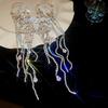 Ear Cuff a Forma di Farfalla con Nappe e Strass - Non Richiede Foratura