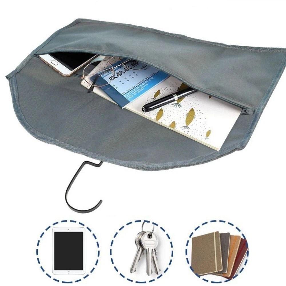 Waterproof Hide Pocket Safe Zipper Pouch Valuables Storage Bag  Under Hanging Clothes