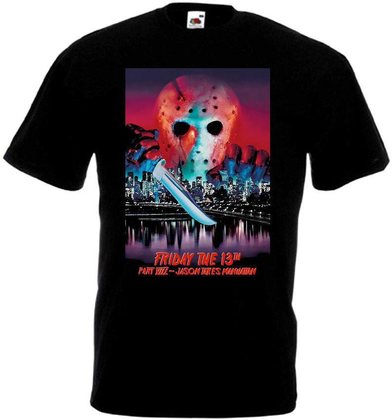 Friday The 13th V14 T-shirt Black Movie Poster All Sizes S5XL