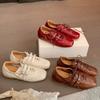 Cowhide Inner Height Increase Red Sports Mary Jane Shoes Women's Spring Retro Ballet Training Shoes Casual Sports Forrest Gump Shoes