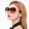 Occhiali da sole da donna con lente grande Montatura rotonda grande Protezione UV per guida all'aperto Tonalità alla moda 432
