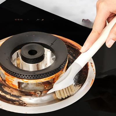 Multi-Functional Kitchen Cleaning Brush Set Stovetop, Pan, and Crevice Scrubber with Scraper    