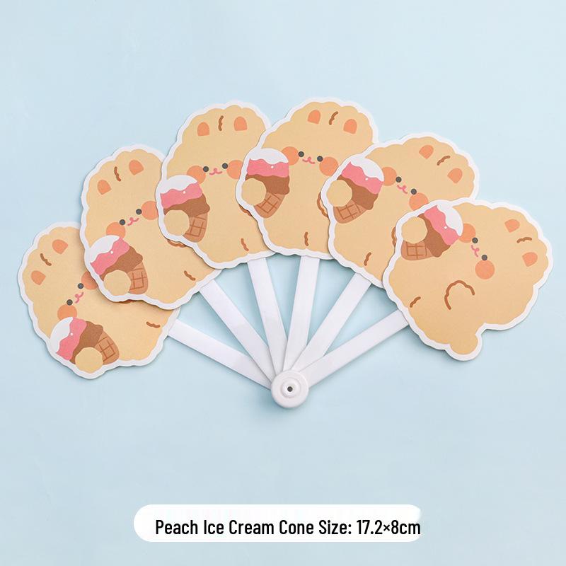 Adorable Alien Hand-Crank Cartoon Fan - Portable Foldable Fan for Kids