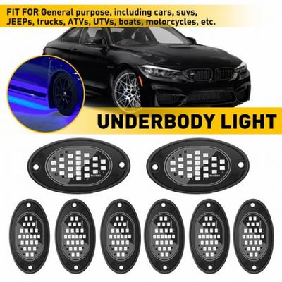 8 Pods Blaue LED Rock Lights Neon Unterbodenbeleuchtung Dekoration Für ATV Motorrad UTV Auto