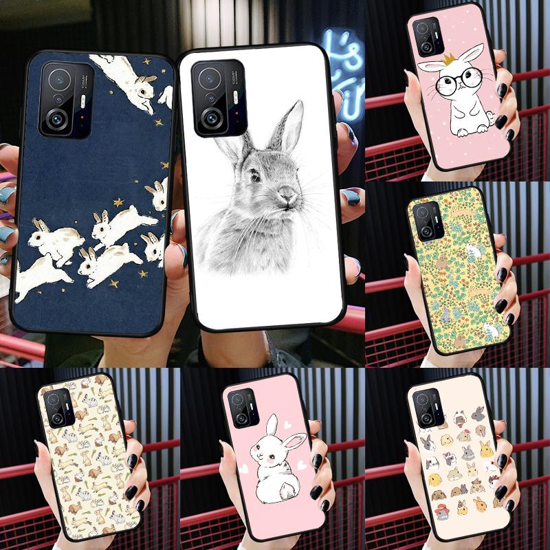 Cartoon Rabbit Bunny Case For Xiaomi 13 14 Ultra 11T 12T 13T 14T Pro POCO X7 Pro X3 X5 X6 F3 F5 F6 M6 Pro Cover
