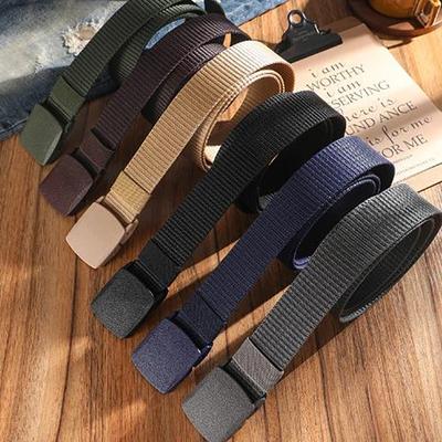Cloth Belt Student Youth Pants Iron-Free Non-Magnetic Safety Inspection Belt