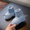 Infant Faux Leather and Fur Baby Socks: Soft Sole Suede Velvet Shoes for 0-12 Months, Perfect for Autumn and Winter