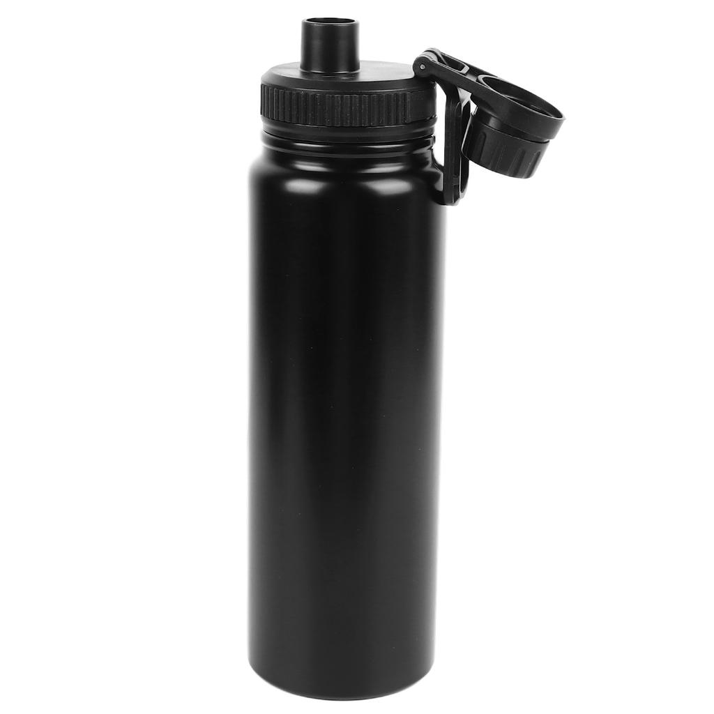 Sport Insulated Bottle Black Stainless Steel Double Wall Vaccum 800ml Insulated Sports Water Cup for Travel Daily