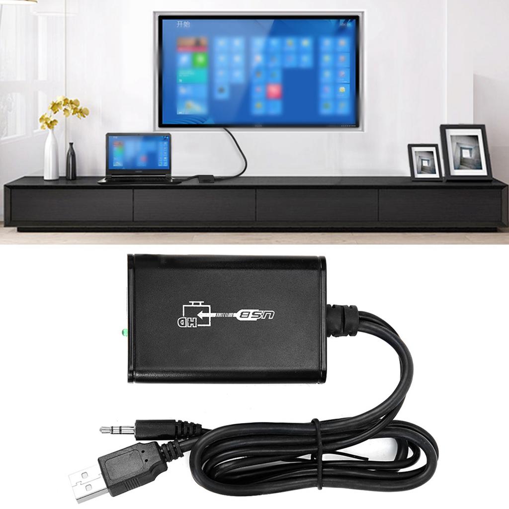 USB2.0 til HDMi Lydadapter 1080p HD Videokonverter for Windows XP