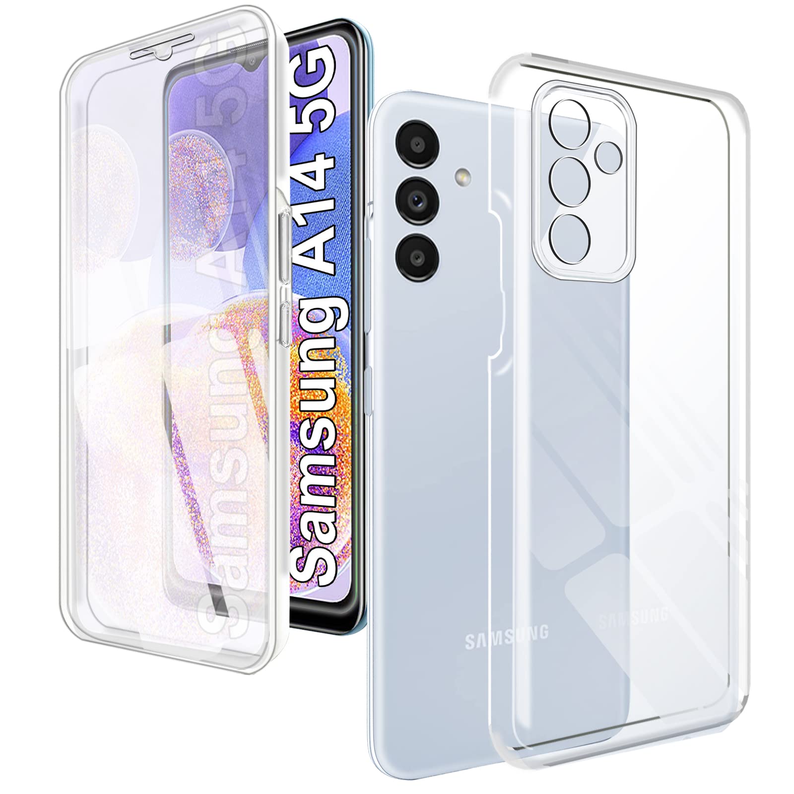 

360 Full Body Shockproof Case For Samsung Galaxy A14 A04 A24 A34 A54 A13 A23 A33 A53 A73 A51 A71 A72 Built in Screen Protector For Galaxy A14 4G 5G