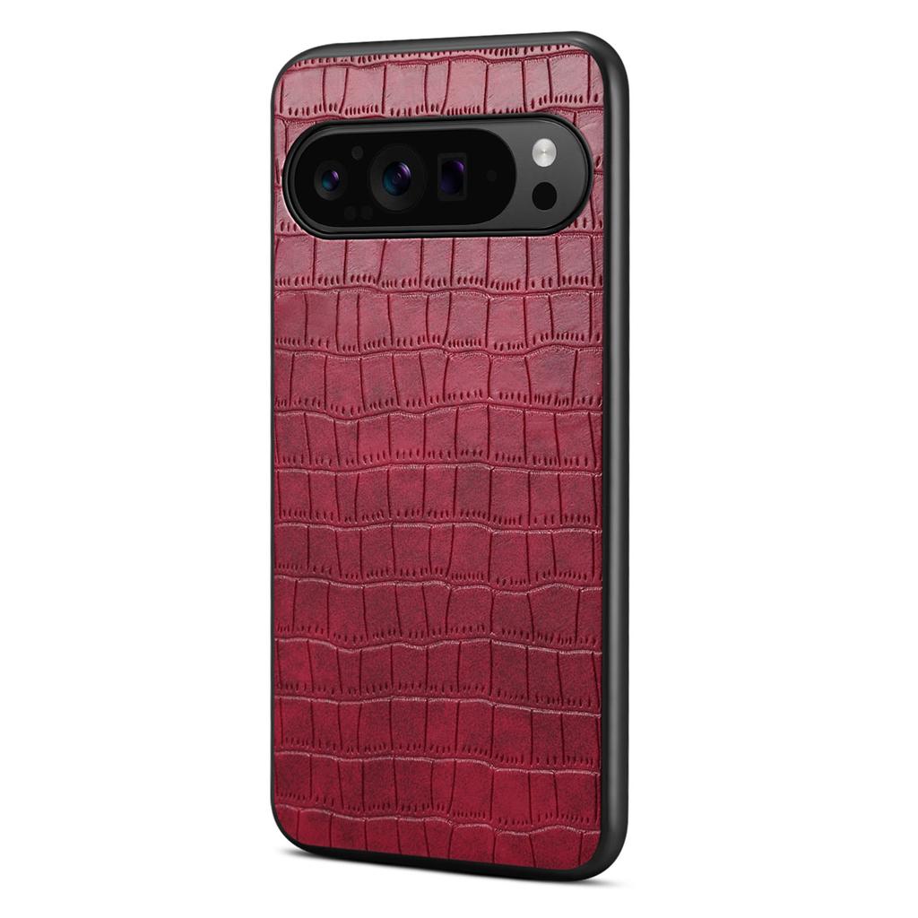 For Google Pixel 10/Pixel 10 Pro Case Crocodile Texture Design Leather Slim Back Cover
