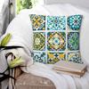 Mexican Tile Pillowcase Printed Polyester Cushion Cover Decoration Talavera Tiles Pillow Case Cover Chair Zippered