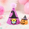Halloween Pet Accessories Pointed Hat, Cute Ghost Witch Pumpkin Cat Pom-pom Hat for Cats And Small Dogs Holiday Party Accessory Lightweight