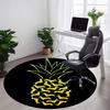 1PC Pineapple Dogs Office Round Area Rug, Indoor Mat Suitable ForOffice, Under Office Chairs Bedroom Living Room Home Decor, Room Deco f158