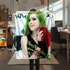 Coperta in Flanella con Fantasia Avril Lavigne, Alta Qualità, Confortevole per Tutte le Stagioni, Decorazione per la Casa, Calore e Comfort, Perfetta per Regali.