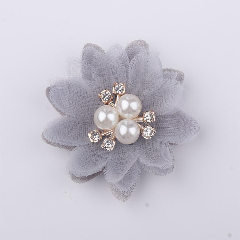 Fresh Handmade Pearl Flower Tulle Fabric Headwear for Kids - Realistic Jewelry Accessories