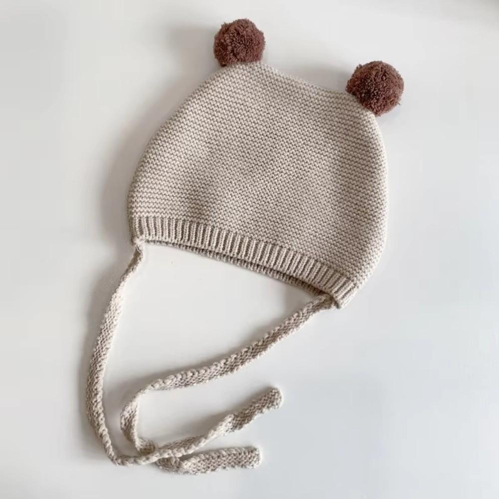 Korean Toddler Knitted Hat Winter Warm Infant Bonnet New Baby Ear Protection Hat