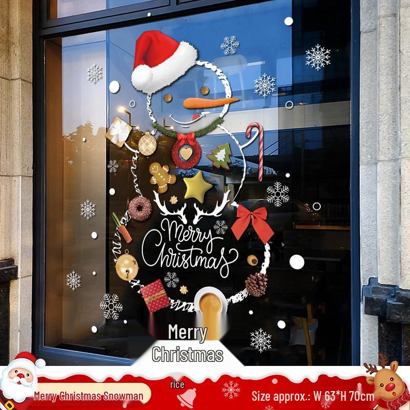 Christmas Tree Ornaments & Window Clings Set: Festive Static Stickers for Glass, Doors, and Holiday Decor