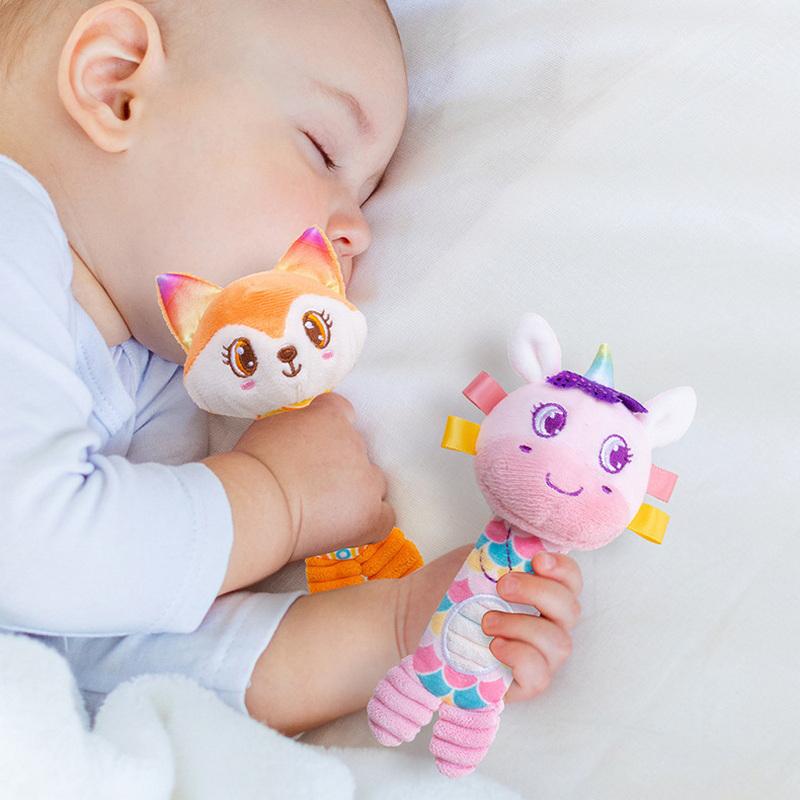 1Pc Toddler Plush Sleep Soother Toy Stuffed Doll For Toddler Sleep Soothers Toy Developmental Hand Grip Toy For Kids