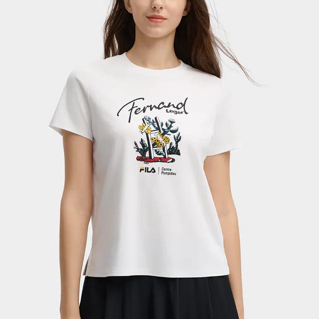 New FILA T-Shirt Women's Bright White F11W438108FWT