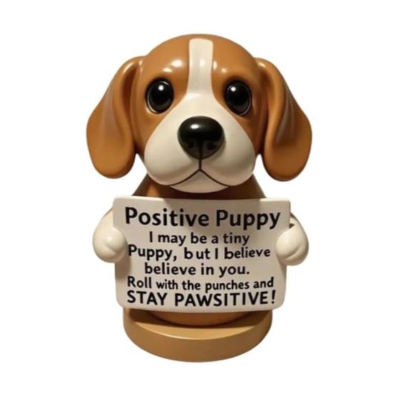 Emotional Support Puppy Statue Positive Dog Ornament Puppy Figurine